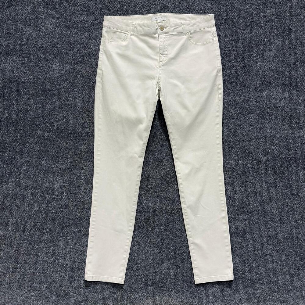 Gerard Darel Jeans Womens 46 Off White Mid Rise Skinny Slim Stretch Denim Pants